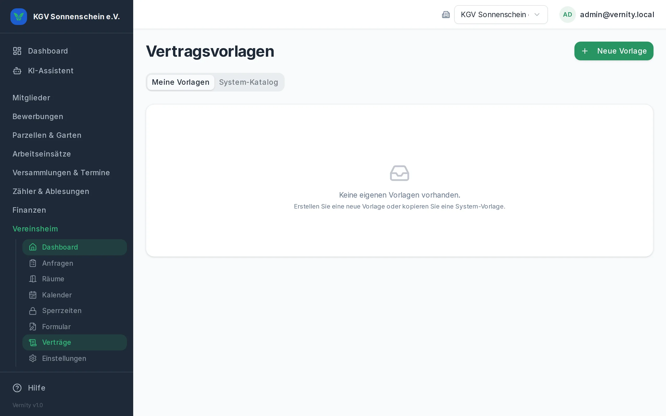 Vertragseditor mit Platzhaltern
